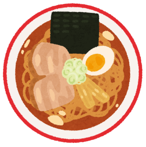 とろみ剤　ラーメンのイメージイラスト