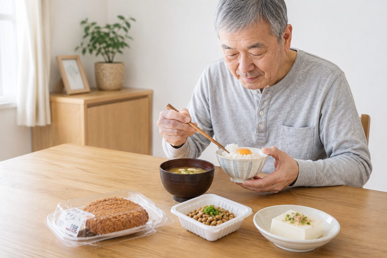 同じ物ばかり食べる親の食生活の様子